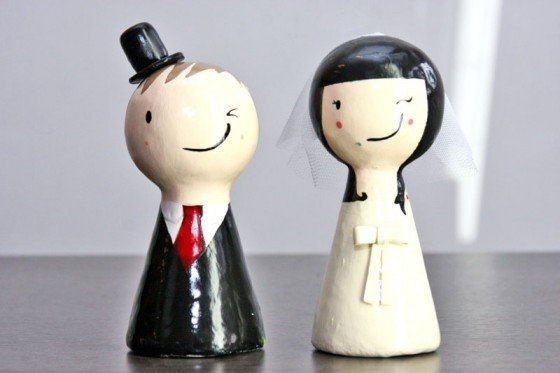 Topo de bolo peg dolls