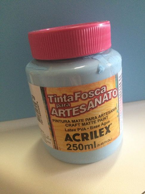 Tinta azul bebê parte externa