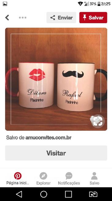 Lembranças de Padrinhos e Madrinhas - 1