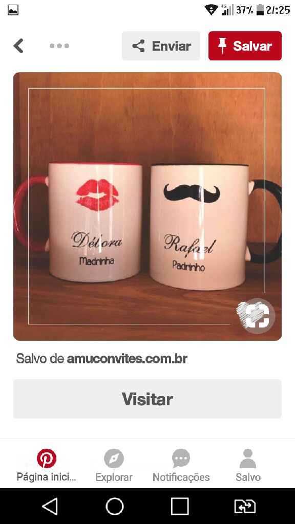 Lembranças de Padrinhos e Madrinhas - 1
