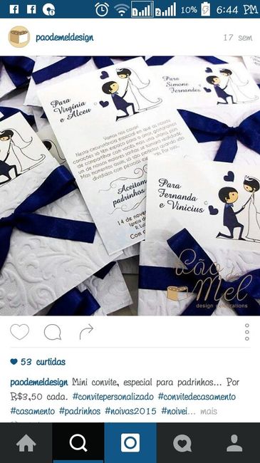 Convites de casamento. - 1