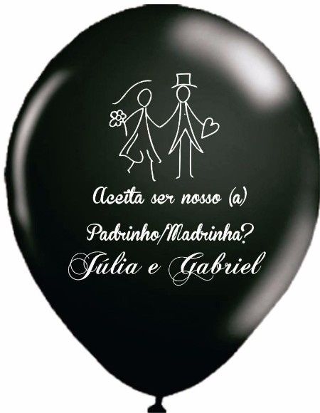 Escolhi o balão preto, ficou assim 