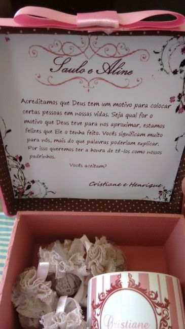 Convite dos padrinhos - primeiro diy - 2