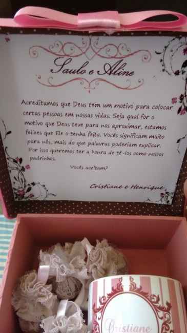 Convite dos padrinhos - primeiro diy - 2