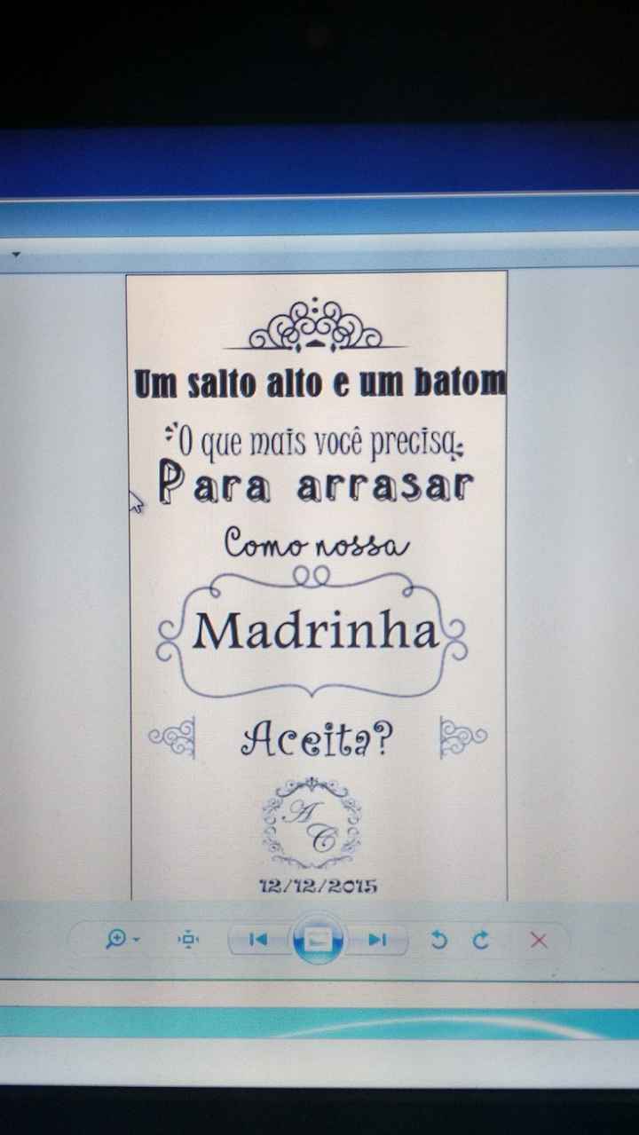 convite madrinha