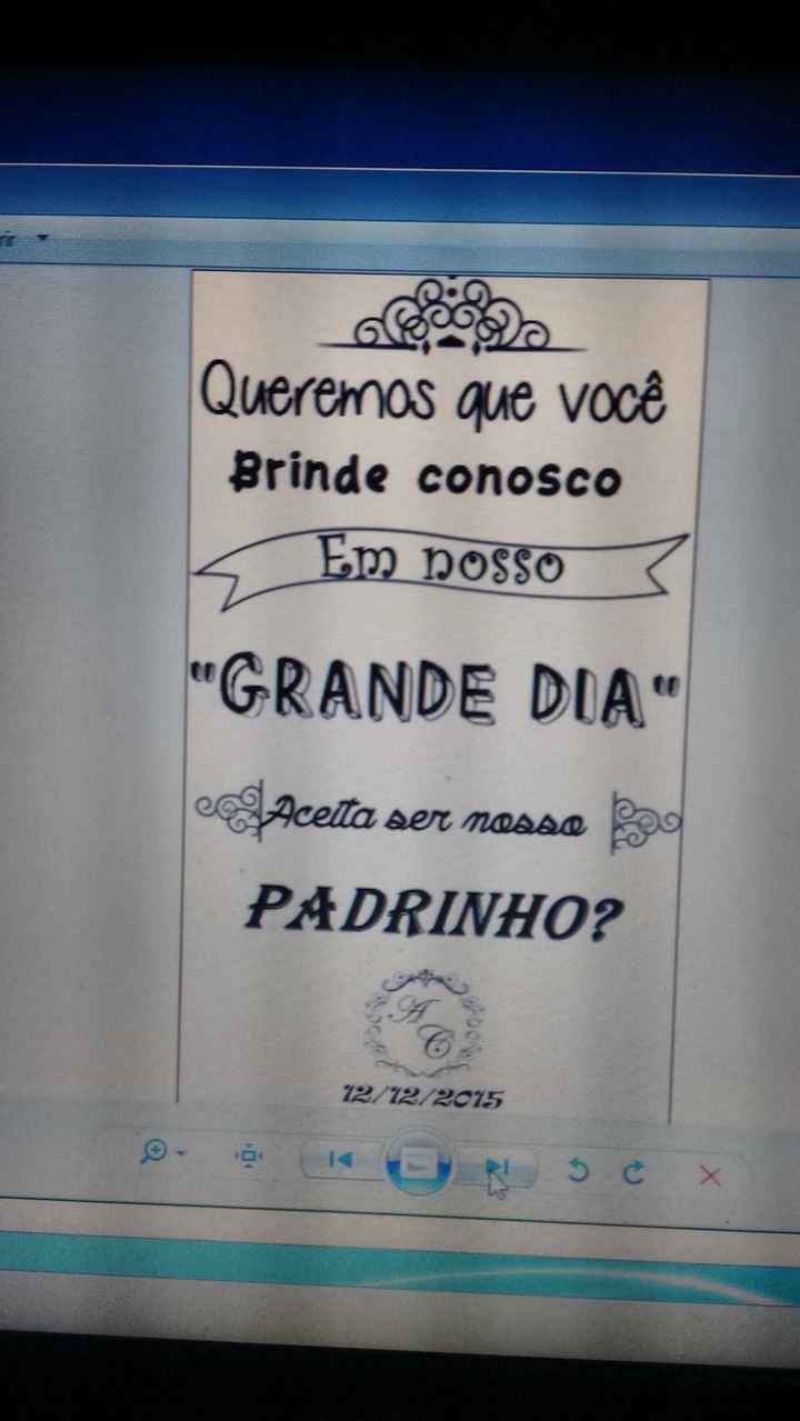 convite padrinho