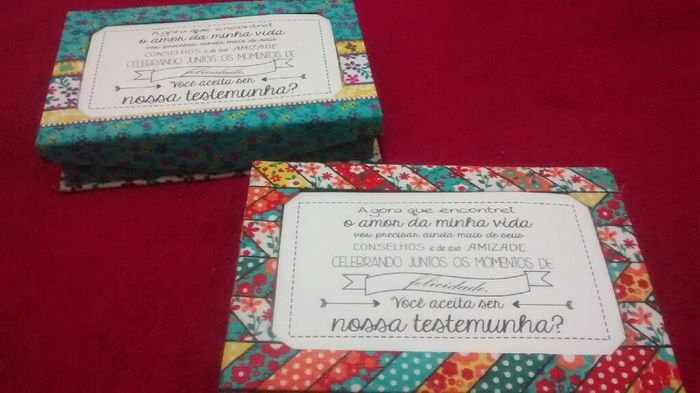 Convite testemunhas ( padrinhos) ameeei tuudo diy *---* - 2