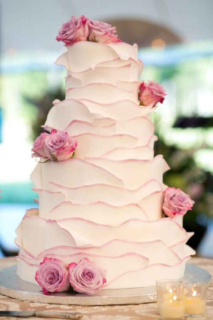 🎗️🎀 Outubro Rosa: bolo de casamento - 2