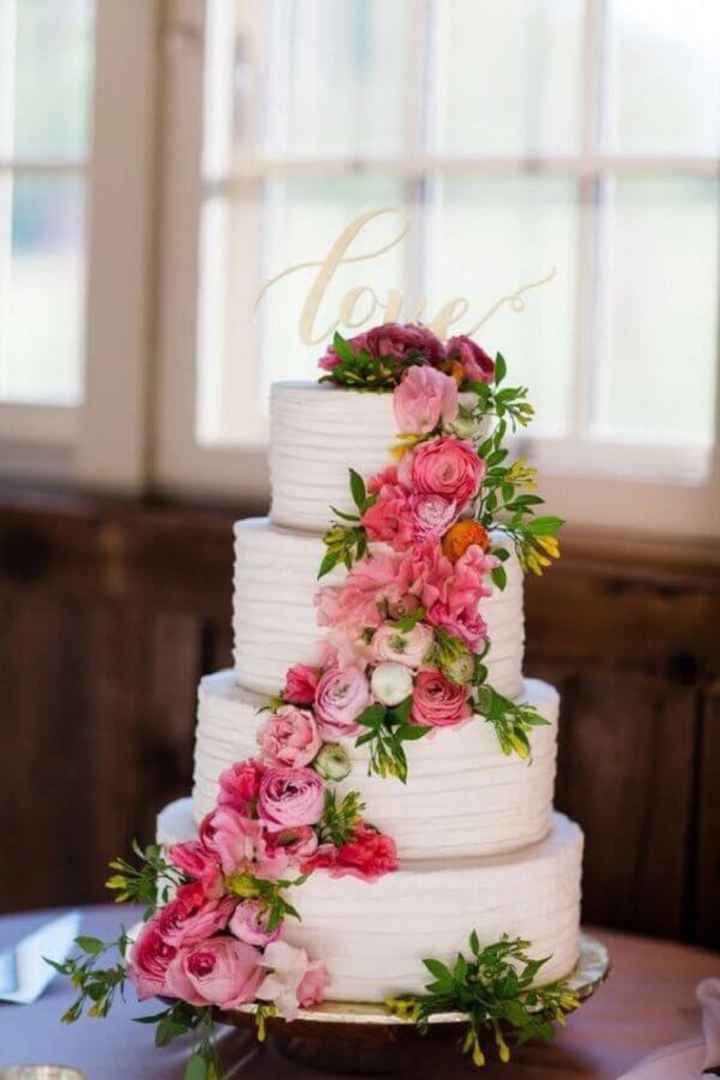 🎗️🎀 Outubro Rosa: bolo de casamento - 3