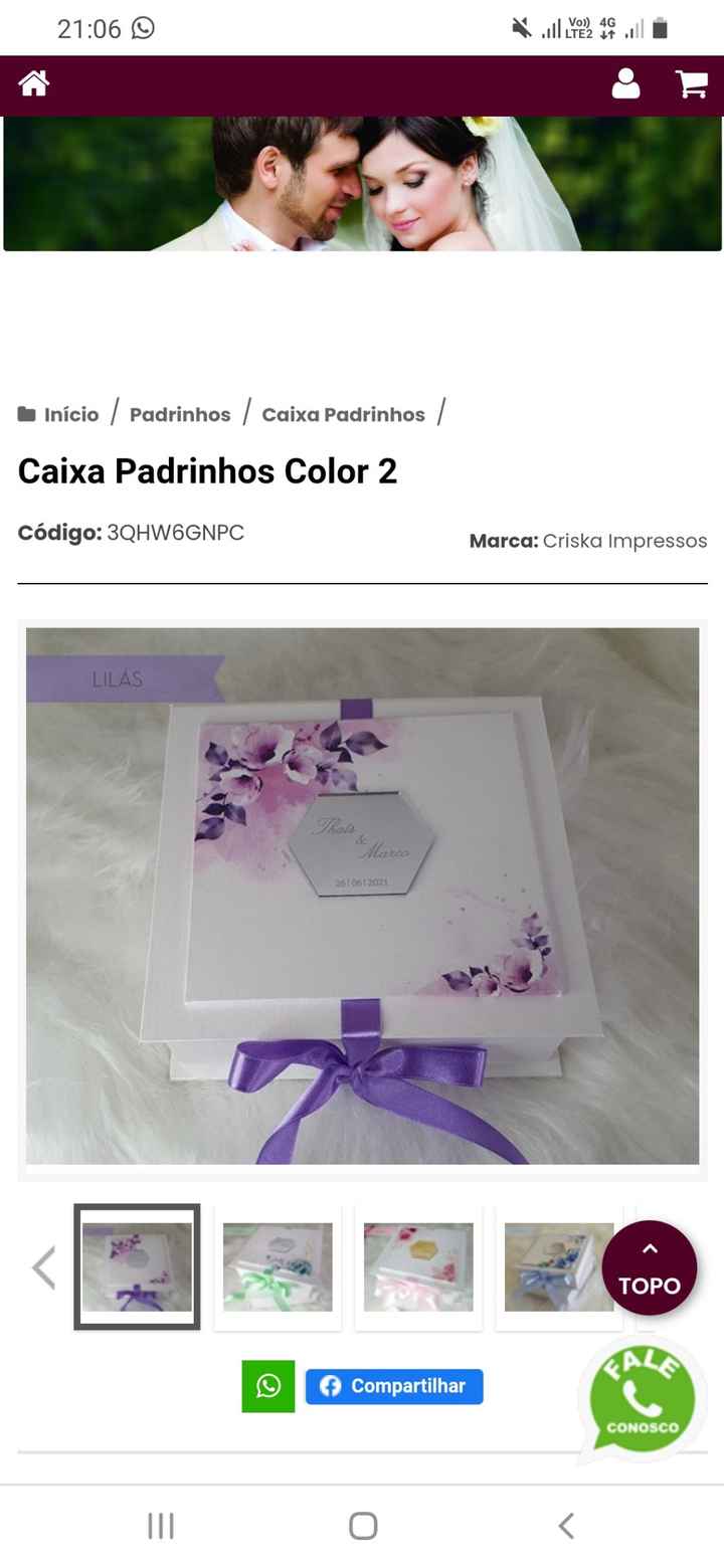 Caixa convite para padrinhos mdf x Papel - 1