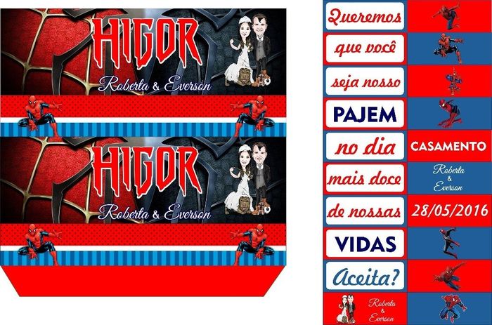 Igor primo no meu noivo (pajem) - Tema Homem Aranha