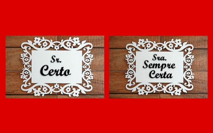 Placa da nossa cadeira