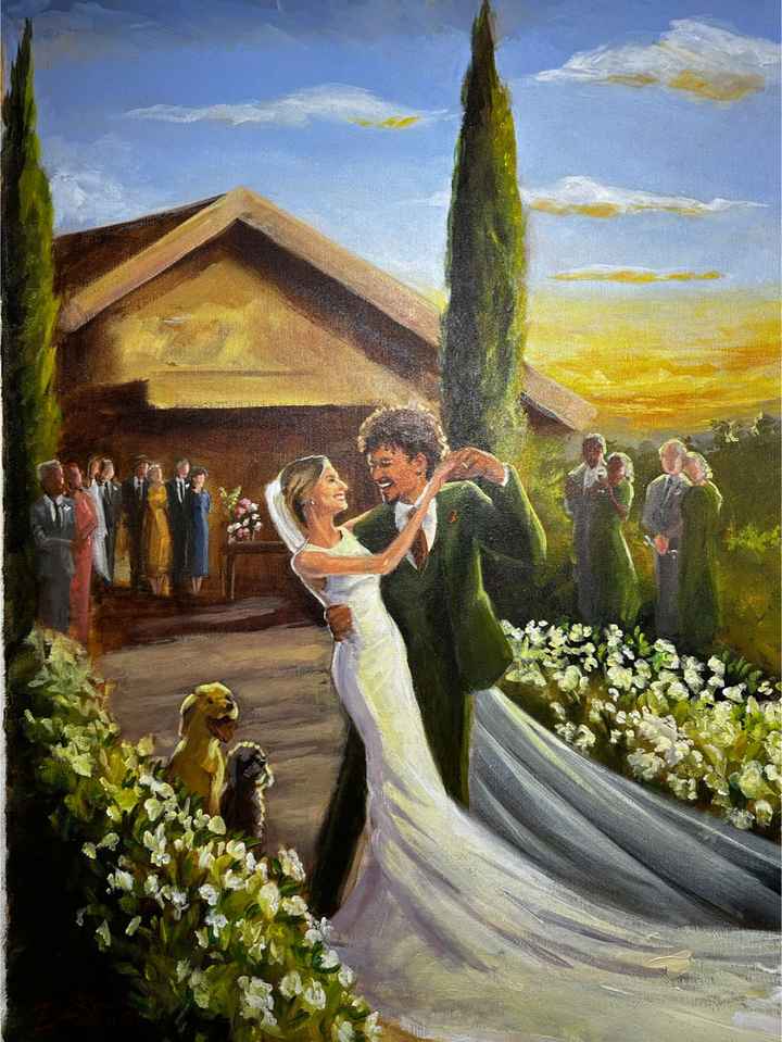 Me casei ano passado. Não tive pintura ao vivo. e desde que conheci o Zau, não consigo parar de pens