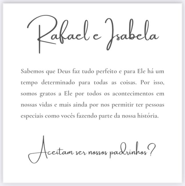 Nosso manual dos padrinhos ficou pronto! 🙌 2