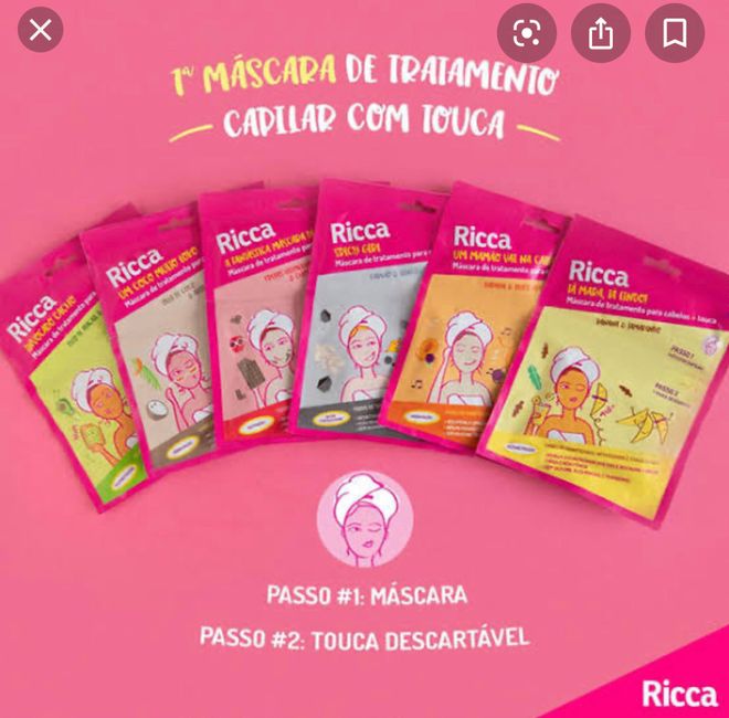 Máscara de tratamento para cabelos - Ricca 1