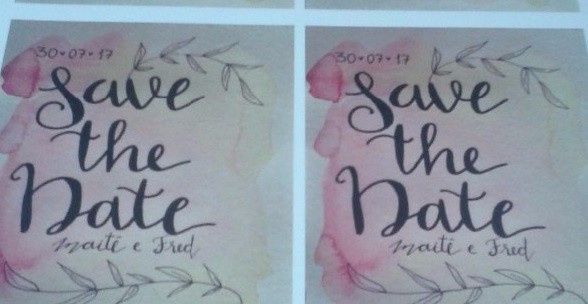 Save the date em aquarela