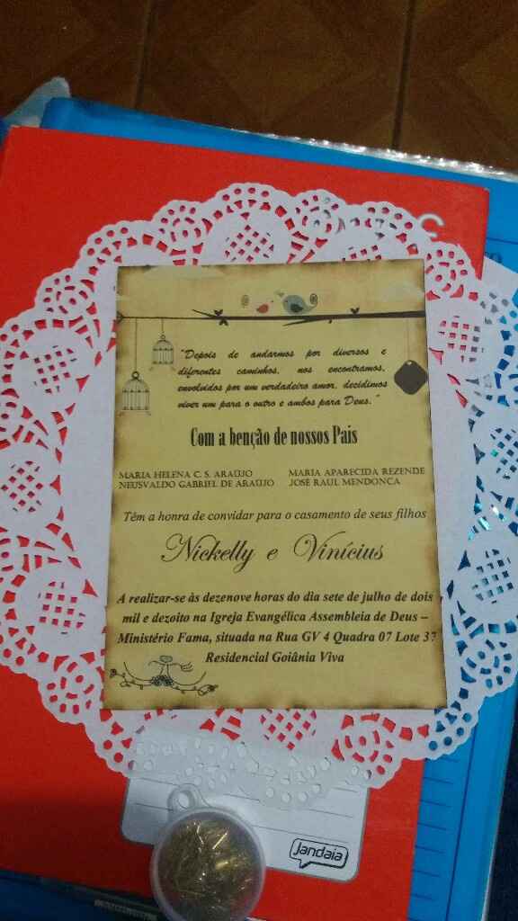 Meu convite de casamento 😍😍😍 - 2