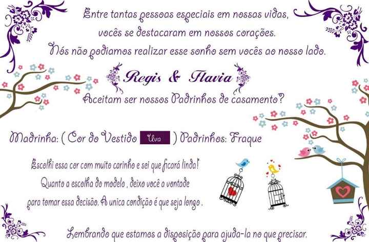 Finalmente convite dos padrinhos - 1