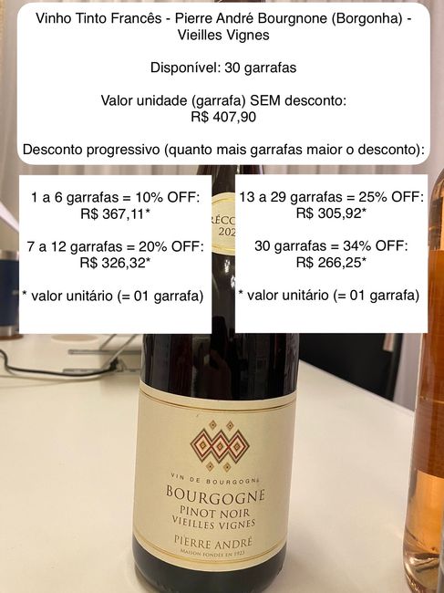 Vender os vinhos restantes do casamento - São Paulo/sp 2