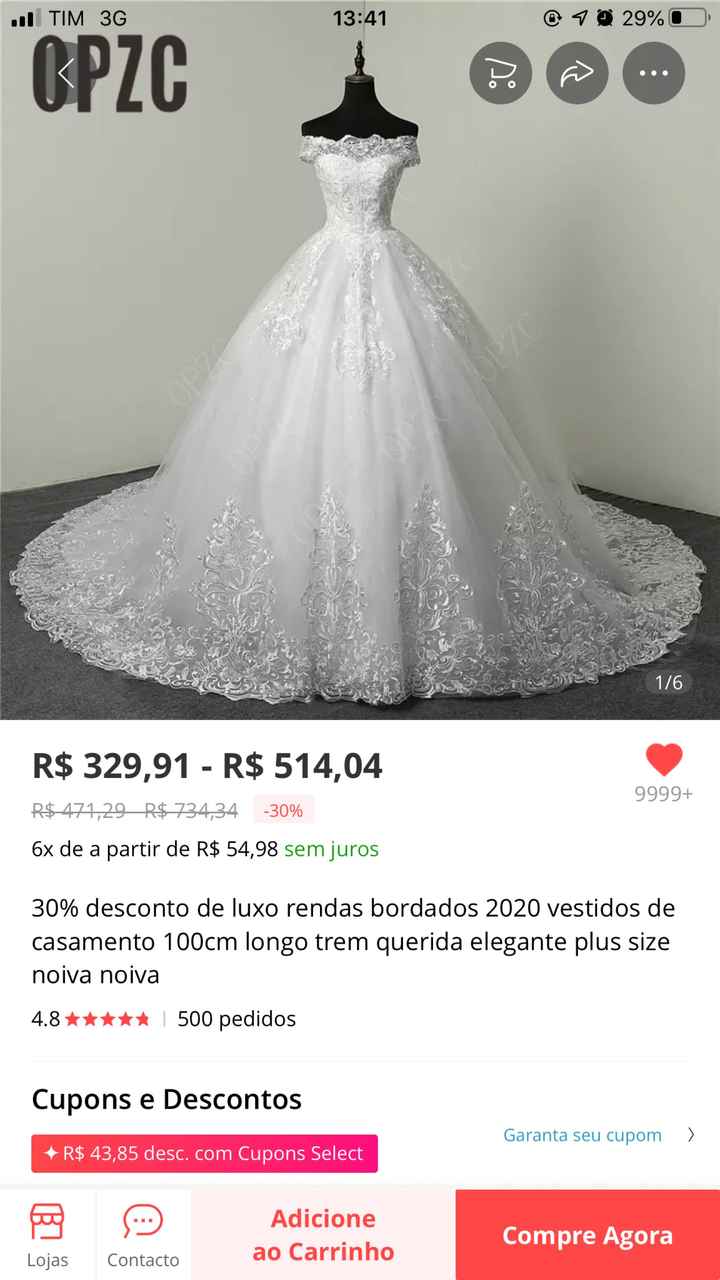 Vestido de noiva barato - 1