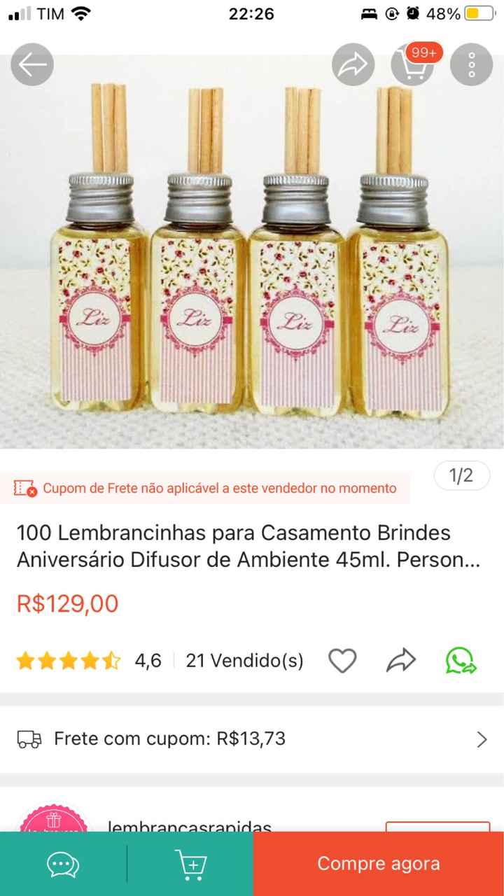 Orçamento lembrancinhas - 1