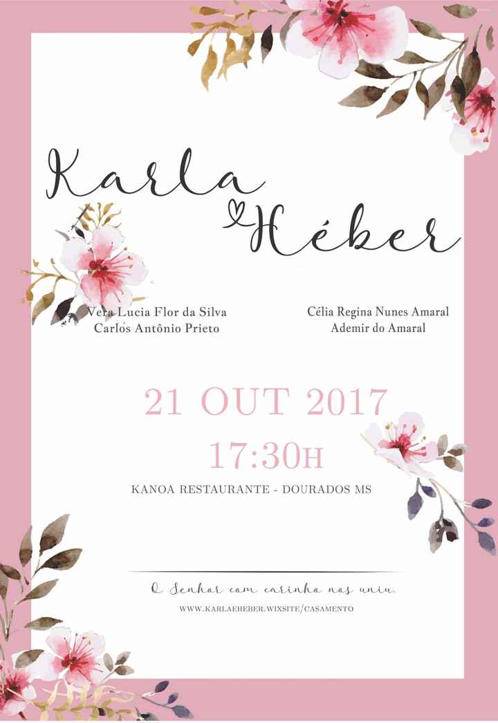CONVITE DE CASAMENTO DIY
