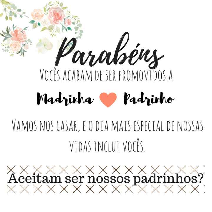 Convite dos Padrinhos
