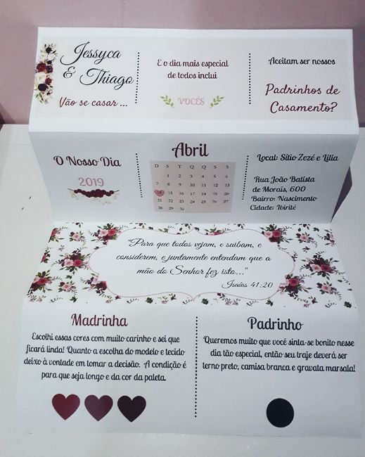 Caixa convite para padrinhos 😍 - 4