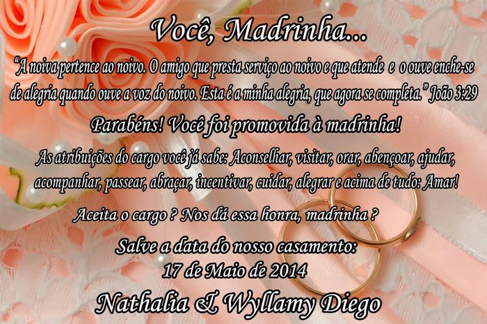 Lembrancinha - Madrinhas e Padrinhos 