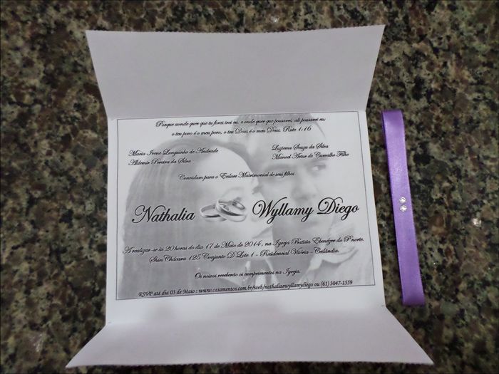 Meu convite de casamento ♥