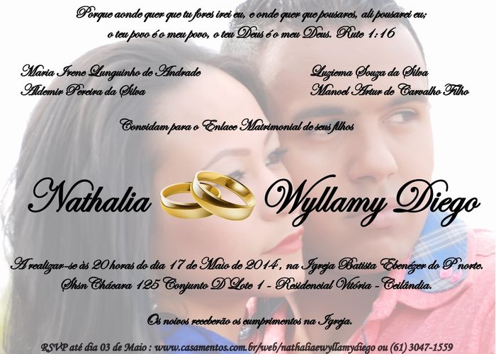 Meu convite de casamento ♥