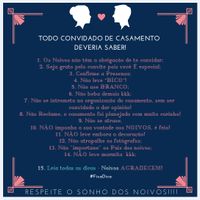 Dica para convidados!