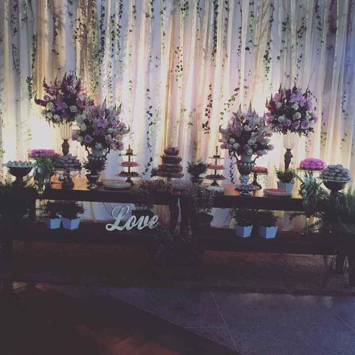 Mesa de doces rustica