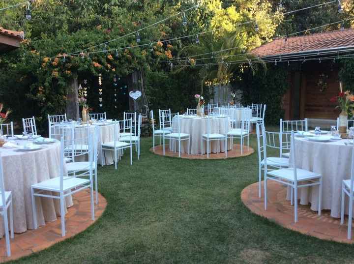 Espaço aberto para a recepção.