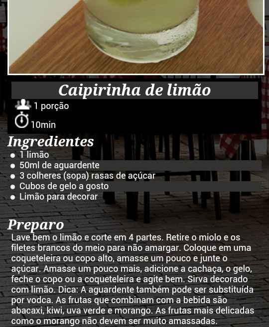 Drinks com e sem álcool.. - 2