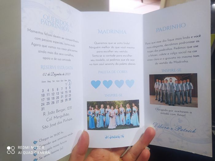 Convite dos padrinhos e madrinhas 2