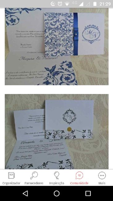 Inspirações de convites de casamentos 💕✉ - 1