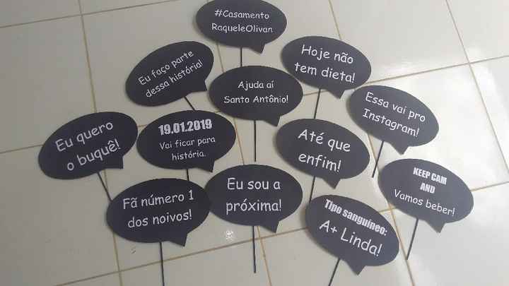 Plaquinhas para as fotos. - 1