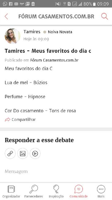 ÚLTIMO PASSO: Compartilhe seus favoritos de casamento! - 1