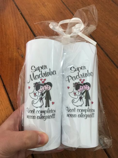 Lembrancinha para os casais de padrinhos - 5
