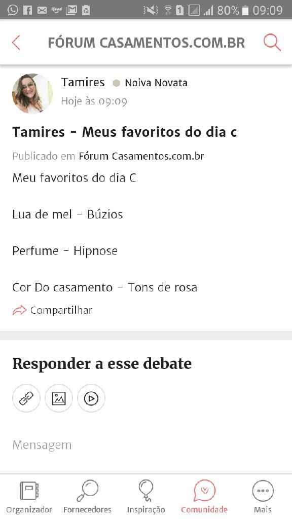 ÚLTIMO PASSO: Compartilhe seus favoritos de casamento! - 1