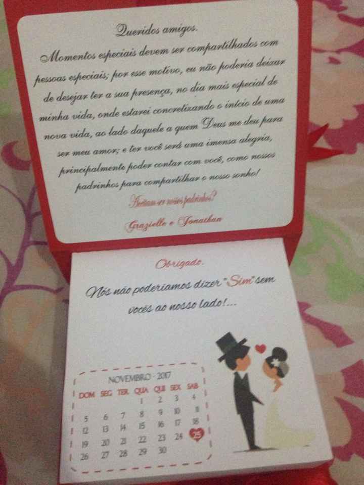 Os convites dos padrinhos chegaram vem ver 👏🏻👏🏻👏🏻👏🏻😍 - 1