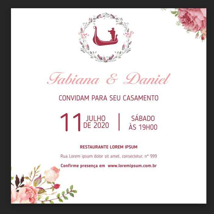 Convite de casamento - 1