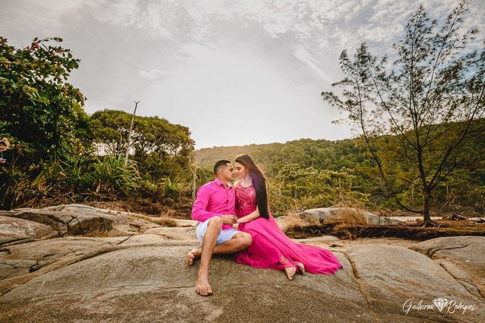 Nosso pré wedding na praia ❤️💙 2