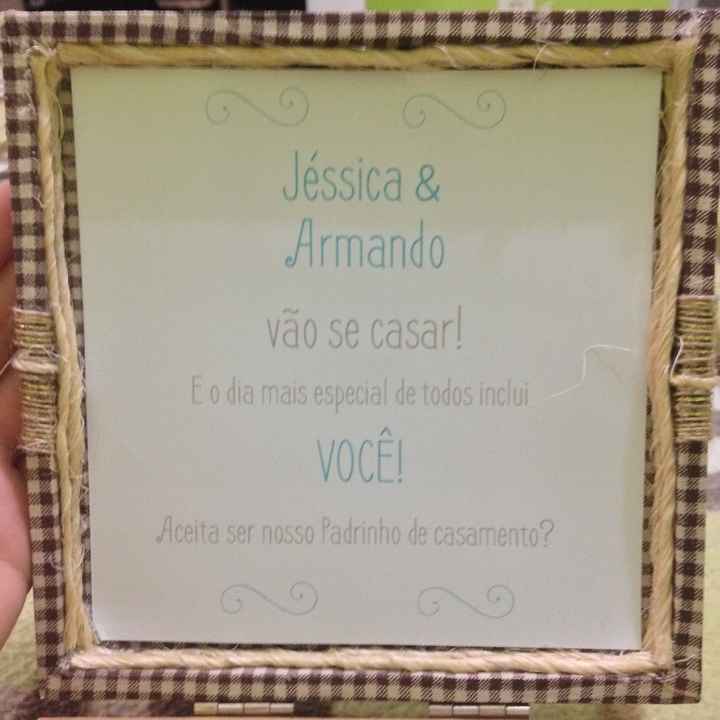 Mensagem interna caixa padrinhos