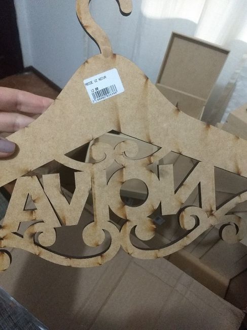 Chegou caixinhas e cabide da noiva - 2