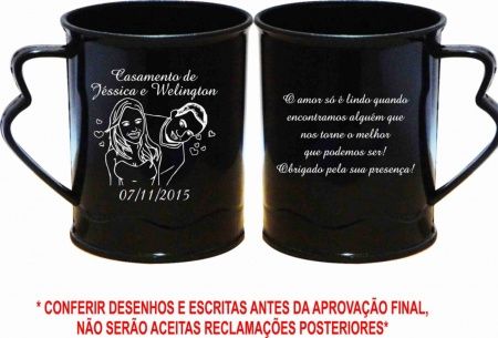 Lembranças para convidados- canecas baratas e personalizadas - 1
