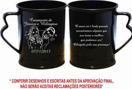 Lembranças para convidados- canecas baratas e personalizadas - 1