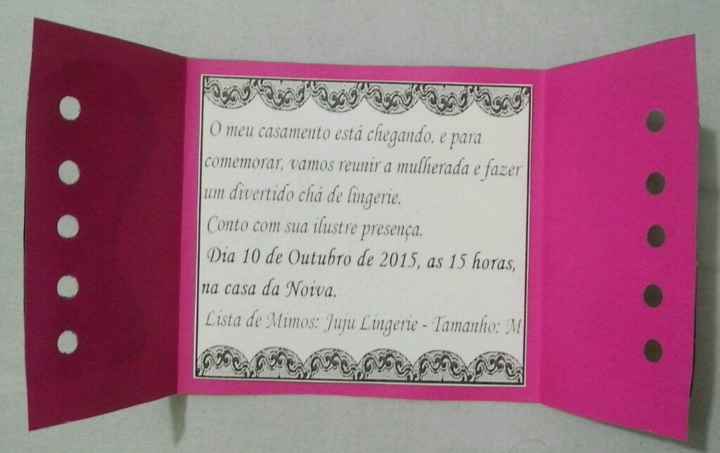 Manualidades - meu convite de chá de lingerie - 2