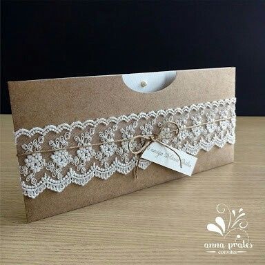 Convite de casamento com Doilie ! (papel rendado) 2